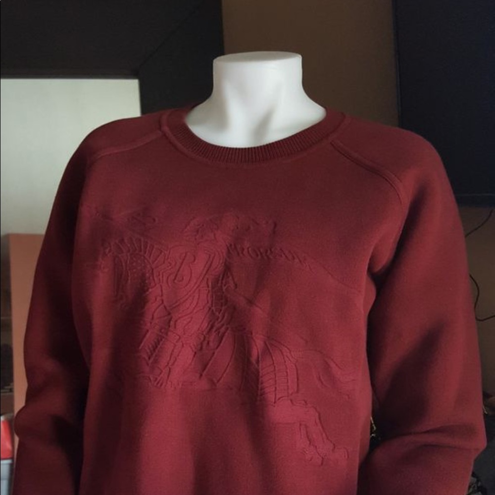Auth Burberry neoprene crewneck sweater sz m